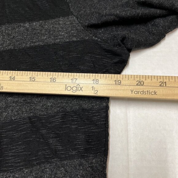 Michael Tyler Tunic Top Womens XL Black Mixed Media Cowl Neck‎ Artsy Lagenlook - Picture 6 of 6